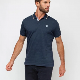 Polo Homme Effet Jacquard